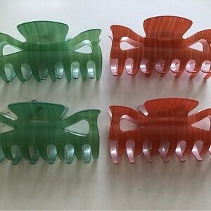 Jumbo Claw Clips Hair Clips  (LOT OF 4)  NEW with tags - STOCKING STUFFERS